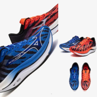 【MIZUNO 美津濃】WAVE REBELLION FLASH 2 男款 路跑鞋(J1GC241701 赤青 鬼速限定 競速 玻纖強化波浪片)