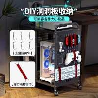公司貨 超低價 電腦主機托架移動放置機箱底座推車電競立式洞洞板落地PS5置物架 快速發貨