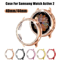 Diamonds Case for Samsung Galaxy Watch Active 2 40mm 44mm Bumper Anti-scratch Protector HD Full Coverage Screen Protection Case