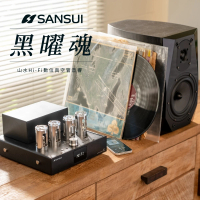 【SANSUI 山水】黑曜魂 Hi-Fi數位真空管音響 兩聲道音響組(EUT-V70+SF-100)