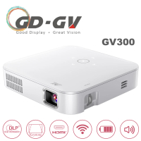 GD · GV GV300無線微型高亮行動投影機-晶漾白(內建WiFi熱點/200ANSI/大容量電池)