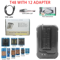 T48 [TL866-3G] Programmer 12 adapters Support 31000+ ICs for EPROM/MCU/SPI/Nor/NAND Flash/EMMC/ IC TESTER/ Better Than TL866II