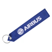 AIRBUS Keychain Phone Straps Double-sided Embroidery A320 Aviation Key Ring Chain for Aviation Gift Strap Lanyard for Mobile