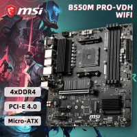 MSI B550M PRO-VDH WIFI Micro ATX Motherboard B550 AM4 Socket Supports for AMD Ryzen 3600X 3700X 3800X 3800XT 3900X 5600X 5800X