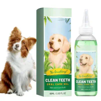 60ml Oral Care Gel for Dogs Pet teeth cleaning Brushing Free Clean Teeth Oral Care Gel bad breath Pet Cleaning Dental Care