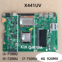 Original Mainboard For ASUS X441UV X441U Laptop Motherboard i3-7100U I5-7200U i7-7500U 4G 920MX