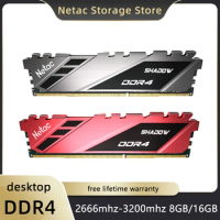 Netac Memoria DDR4 RAM 3200mhz 8GB 16GB Memory ddr4 2666mhz XMP2.0 AMD Intel for X99 motherboard with heatsink