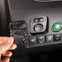 For Honda Pilot 2015-2022 Soft Carbon Fiber Car Side Rearview Mirror Adjustment Button Switch Trim Frame Cover Stickers