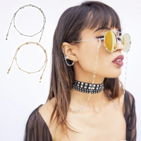 【oldcshool】歐美感裝飾眼鏡鍊子2入(防掉 眼鏡繩 綁帶 固定繩 運動 耳勾套 眼睛 防滑套 眼鏡掛繩 口罩鍊)