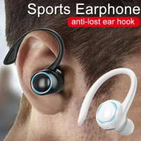 Wireless Headphones Bluetooth 5.2 Earphones With Mic Single in-Ear Sports Waterproof TWS Earbuds With Hooks Handsfree Headset