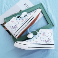 Japan Sanrio Cinnamoroll Cartoon Y2k Canvas Shoes Women Vulcanize Shoes Unisex Canvas Shoes Womens S