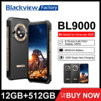 Blackview BL9000 5G Rugged Smartphone 24GB 512GB 50MP 8800mAh With 120W Charge 6.78" 2.4K Screen Mobile Phone