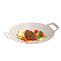 【Top Chef 頂尖廚師】韓式不沾雙耳烤盤38公分(不沾烤盤｜露營烤盤｜不沾鍋)