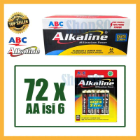 TERBARU - ABC ALKALINE AA ISI 4+2 = 6 BATERAI BATTERY BATREI A2 GROSIR 1 KARTON DUS