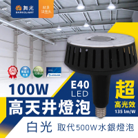 【DanceLight 舞光】100W 高天井燈泡 LED燈泡 取代500W水銀燈(白光 工廠停車場 倉庫商空 挑高店面)