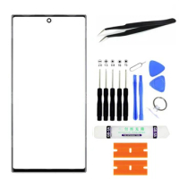 LCD Screen Front Glass with OCA Glue For Samsung Galaxy Note 10 plus Note 10+Touch Screen Panel Replacement Repair Kit Black