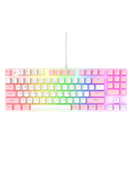 คีย์บอร์ดเกมมิ่ง แมคคานิคอล Mini RGB (สี White-Pink) รุ่น HARU