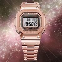 【CASIO 卡西歐】GMW-B5000GD-4(全金屬太陽能藍牙電波錶-玫瑰金)