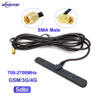 SMA Male Plug Straight/Right Angle Connector T Type GSM 3G 4G Antenna 700-2700MHz 5dbi Antenna Extension Cable for Modem Router