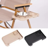 Outdoor Kermit Chair Side Storage Tray Portable Recliner Chair Cup Holder Tray Camping Picnic Accessories