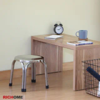 【RICHOME】29.3CM不銹鋼圓凳/休閒椅/餐椅/戶外椅/小吃椅/等待椅/演講椅/攤販椅(12入 不含桌子)