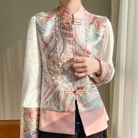【巴黎精品】唐裝背心緞面外套-重工刺繡馬甲盤扣女外套a1iz96