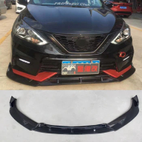 For NISSAN SYLPHY 2016-2019 Years Car Front Bumper Chin Bodykit Lip Modification On Bumper Spoiler Chin Bright Black
