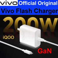 VIVO iQOO 200W Charger GaN 20V 10A SuperFlash Charge For Original IQOO 10 Pro Type-C to Type-C Cable Kits PD Quick charge