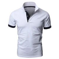 New Polo Shirt Men Summer Stritching Men's Shorts Sleeve Polo S-5XL Men Tee Shirt