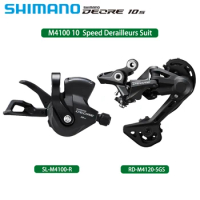 SHIMANO DEORE M4100 Shifter Lever M4120 /M5120 Rear Derailleur M4120 2x10v/11v Groupset SHADOW RD - 2x10/11-speed Original Parts