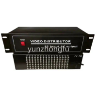 Surveillance Camera 32 in 64 Out Rack BNC Analog Video Distributor Branch Device 1 in 2 Out Screen Splitter