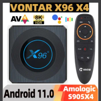 VONTAR X96 X4 Smart TV Box Android 11 Amlogic S905X4 TVBOX 4GB RAM 32GB 64GB Support AV1 8K Dual Wifi BT4.1 2GB 16GB Set Top Box