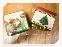 心動小羊^^聖誕糖果罐、巧克力、餅乾盒、花茶茶葉、蠟燭盒禮品、婚禮小物面160公克霜罐方形與圓形可以任選