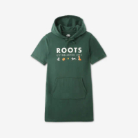 【Roots】Roots 女裝- ROOTS ESTABLISHED連帽洋裝(深綠色)