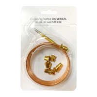 Universal Oven Thermocouple with 5pcs Fixed Part Fireplaces Stove Replacement Temperature Sensors Probe Gas Appliances