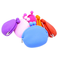 Manufacturer In Stock Korean Cute Cartoon Mini Coin Purse Soft Surface Buckle Women's Coin Bag Silic