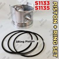 S1133 PISTON ASSY SEHER RING KOMPLIT MESIN DIESEL PENGGERAK 33PK 35PK ZS1133 S1135 ZS1135 S 1135 S 1