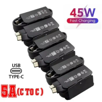 10pcs 45W 5A Super Fast Quick Charging Cables wire 1m 3ft Type c to Type c PD USb Cable For Samsung S10 S20 S21 S22 htc Lg Cable