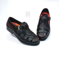 Sepatu Brongsong Pria Pantofel Kulit Asli 38 Sen-sen Coklat