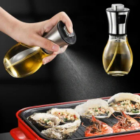 Kitchen Oil Bottle Household Oil Spray Bottle Glass Oil Bottle Press Type Barbecue Olive Oil Atomization Oil Spray Bottle Cook