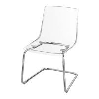 TOBIAS 餐椅, 透明/鍍鉻