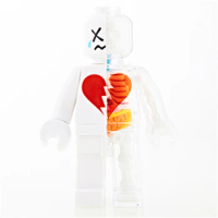 Love white brick man4d master puzzle Assembling toy Perspective bone anatomy model