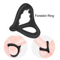 Penis Ring Soft Bumpy Stripe Improve Endurance Erection Enhancing Three-ring Long Lasting Men Sex Toy Dildo Ring Adult Products