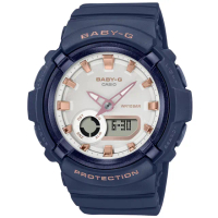 【CASIO 卡西歐】BABY-G 休閒簡約多層次雙顯腕錶 禮物推薦 畢業禮物(BGA-280BA-2A)
