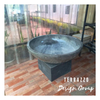 Pot Tanaman Teraso Tipe Teratai Besar Hitam