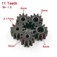 11T 1M Carbon Steel Gear OD=13mm Height=10mm Mechanical Motor Parts Metal Pinion Hole 3mm-6mm 113A 113.17A 114A 115A 116A