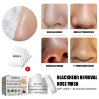 Blackhead Removal Nasal Mask Tear-off Type Deep Cleansing Exfoliate Dots Peel Mask Dirt Face Off Clean Mask Care Black U6I2