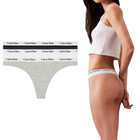 Calvin Klein Cotton Stretch Thong 經典基本款女內褲 棉質丁字褲 CK內褲-黑、灰、白 三入組