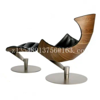 Spinning lounge chair, fjord leather lobster lounge chair