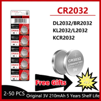 NEW 5-50PCS 3V CR2032 Lithium Button Battery BR2032 ECR2032 LM2032 5004LC Coin Cell Watch Batteries For Toy Clock Remote Control